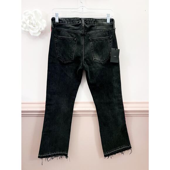 Alanui Embroidered Gray Jeans Size 24 NWT - Picture 6 of 8